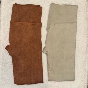 2 Lazuli label Seamless Acid Wash V-seam Ribbed Detail Leggings Size S